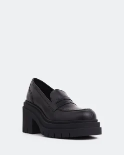 Women L'INTERVALLE Chip Black Leather