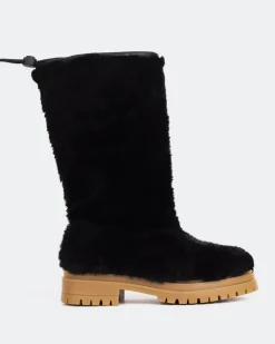 Women L'INTERVALLE Chow Black Faux Fur