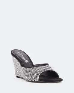 Women L'INTERVALLE Crystal, Black Suede/Suède Noir