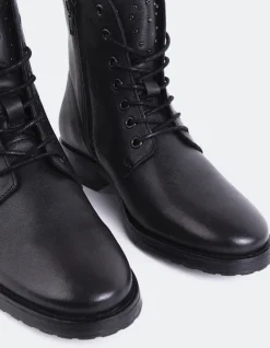 Women L'INTERVALLE Daiki Black Leather