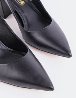 Women L'INTERVALLE Dalida Black Leather
