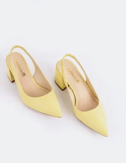 Women L'INTERVALLE Dalida Yellow Leather