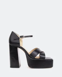 Women L'INTERVALLE Damon Black Leather/Cuir Noir