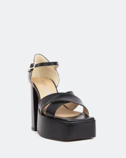 Women L'INTERVALLE Damon Black Leather/Cuir Noir