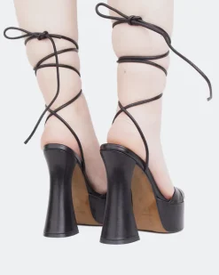 Women L'INTERVALLE Desert Black Leather