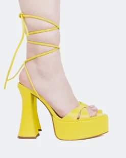 Women L'INTERVALLE Desert Yellow Leather