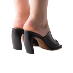 Women L'INTERVALLE Diagonal Black Leather