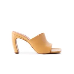 Women L'INTERVALLE Diagonal Camel Leather