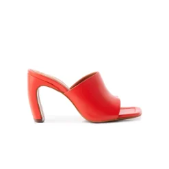 Women L'INTERVALLE Diagonal Orange Leather