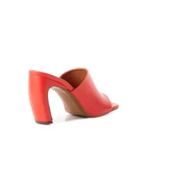 Women L'INTERVALLE Diagonal Orange Leather
