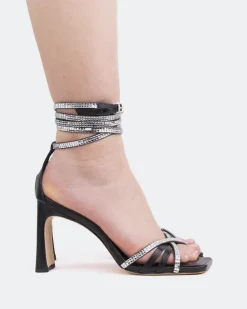 Women L'INTERVALLE Elixor, Black Leather/Cuir Noir