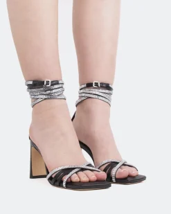 Women L'INTERVALLE Elixor, Black Leather/Cuir Noir