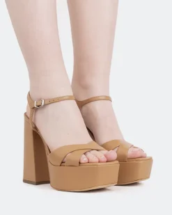 Women L'INTERVALLE Embassy, Camel Leather/Cuir Chameau