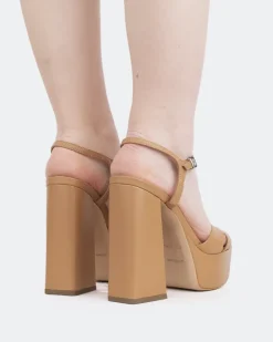 Women L'INTERVALLE Embassy, Camel Leather/Cuir Chameau
