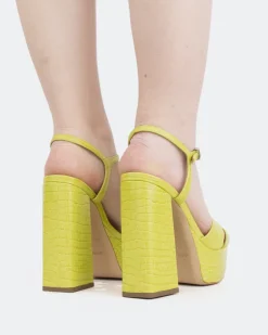Women L'INTERVALLE Embassy, Green Croco/Croco Vert