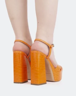 Women L'INTERVALLE Embassy, Orange Croco/Croco Orange