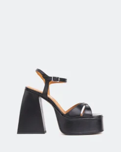 Women L'INTERVALLE Endless Black Leather/Cuir Noir