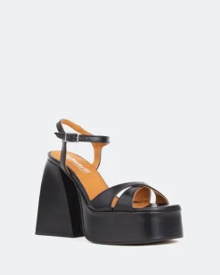 Women L'INTERVALLE Endless Black Leather/Cuir Noir