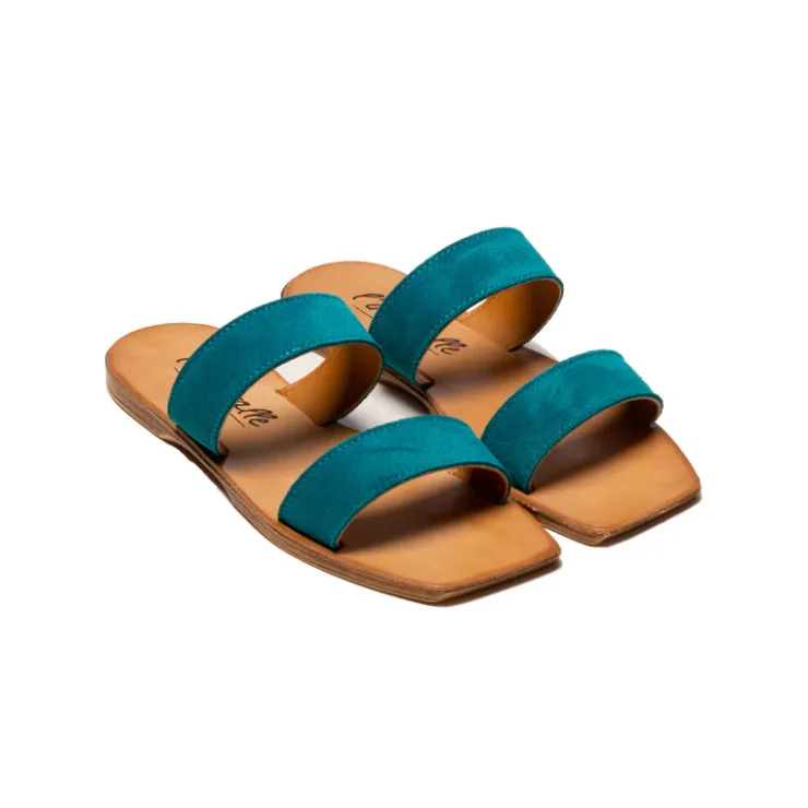 Women L'INTERVALLE Fayola Turquoise Suede