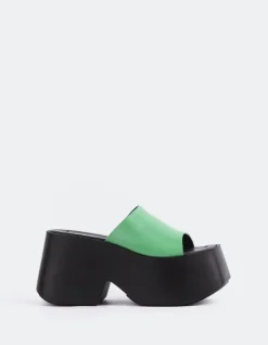 Women L'INTERVALLE Fidèle Green Leather