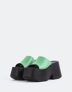 Women L'INTERVALLE Fidèle Green Leather