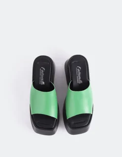 Women L'INTERVALLE Fidèle Green Leather