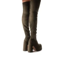 Women L'INTERVALLE Finesse Dark Green Suede Stretch