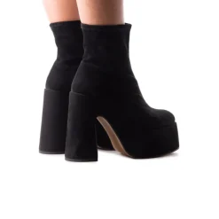Women L'INTERVALLE Flash Black Suede Stretch