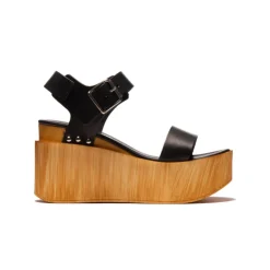 Women L'INTERVALLE Fleur Black Leather