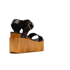 Women L'INTERVALLE Fleur Black Leather