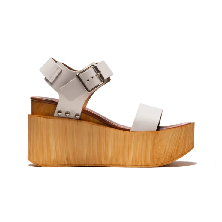 Women L'INTERVALLE Fleur White Leather