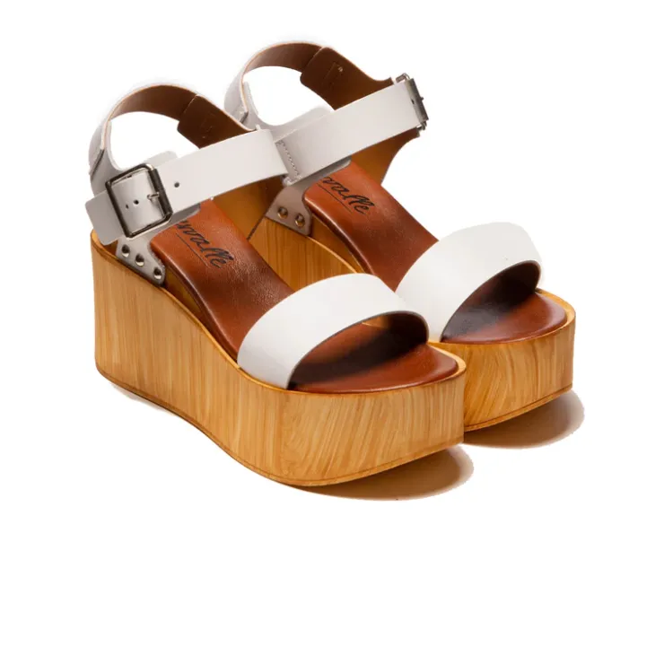 Women L'INTERVALLE Fleur White Leather