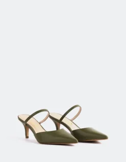 Women L'INTERVALLE Forsythia Khaki Leather
