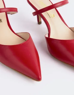 Women L'INTERVALLE Forsythia Red Leather