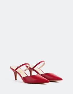 Women L'INTERVALLE Forsythia Red Leather