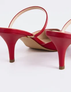 Women L'INTERVALLE Forsythia Red Leather