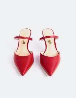 Women L'INTERVALLE Forsythia Red Leather
