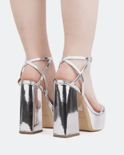 Women L'INTERVALLE Fremont, Silver Leather/Cuir Argenté