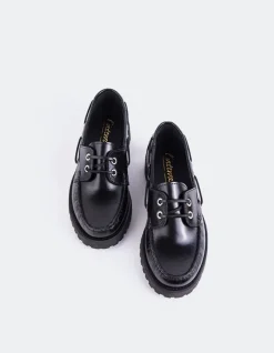 Women L'INTERVALLE Gaia Black Leather