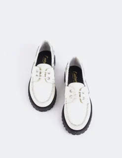 Women L'INTERVALLE Gaia Off White Leather