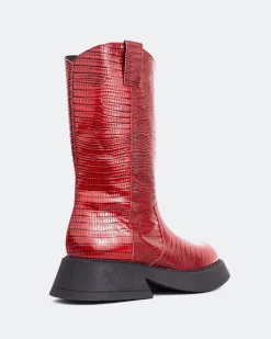 Women L'INTERVALLE Gaulle Red Leather