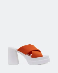 Women L'INTERVALLE Gela Orange Lycra
