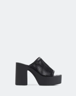 Women L'INTERVALLE Genuine Black Crochet