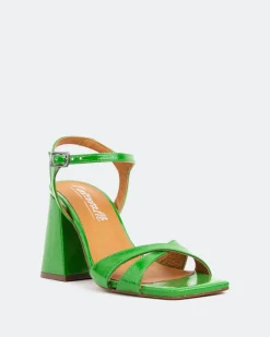 Women L'INTERVALLE Giligan, Green Naplack/Naplack Vert