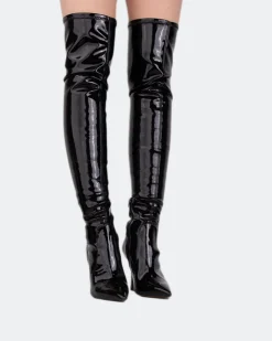 Women L'INTERVALLE Giverny Black Patent Stretch