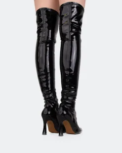 Women L'INTERVALLE Giverny Black Patent Stretch