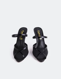 Women L'INTERVALLE Gloxinia Black Leather