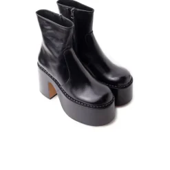 Women L'INTERVALLE Gunner Black Leather