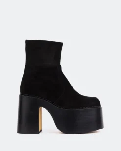Women L'INTERVALLE Gunner Black Suede