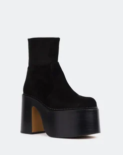 Women L'INTERVALLE Gunner Black Suede